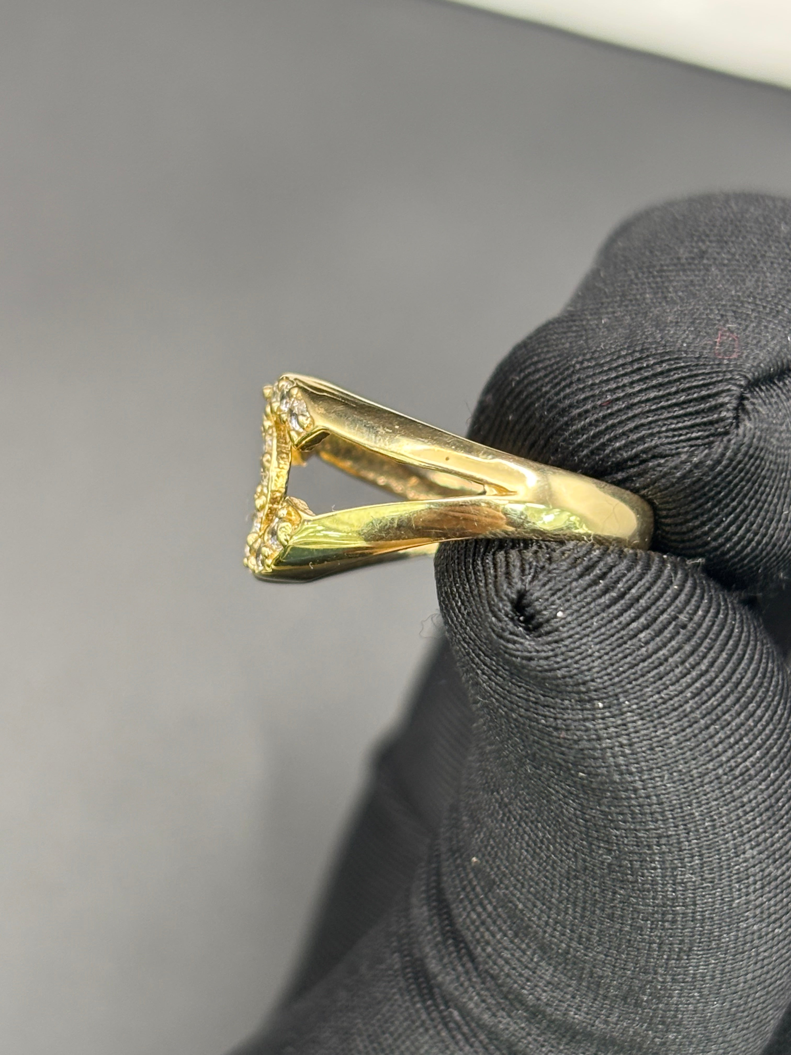 14k Solid Gold Ring Chanel Style