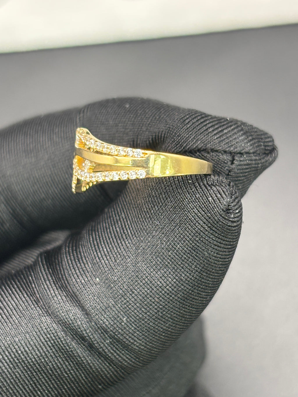 14k Solid Gold Ring Crossover Infinity