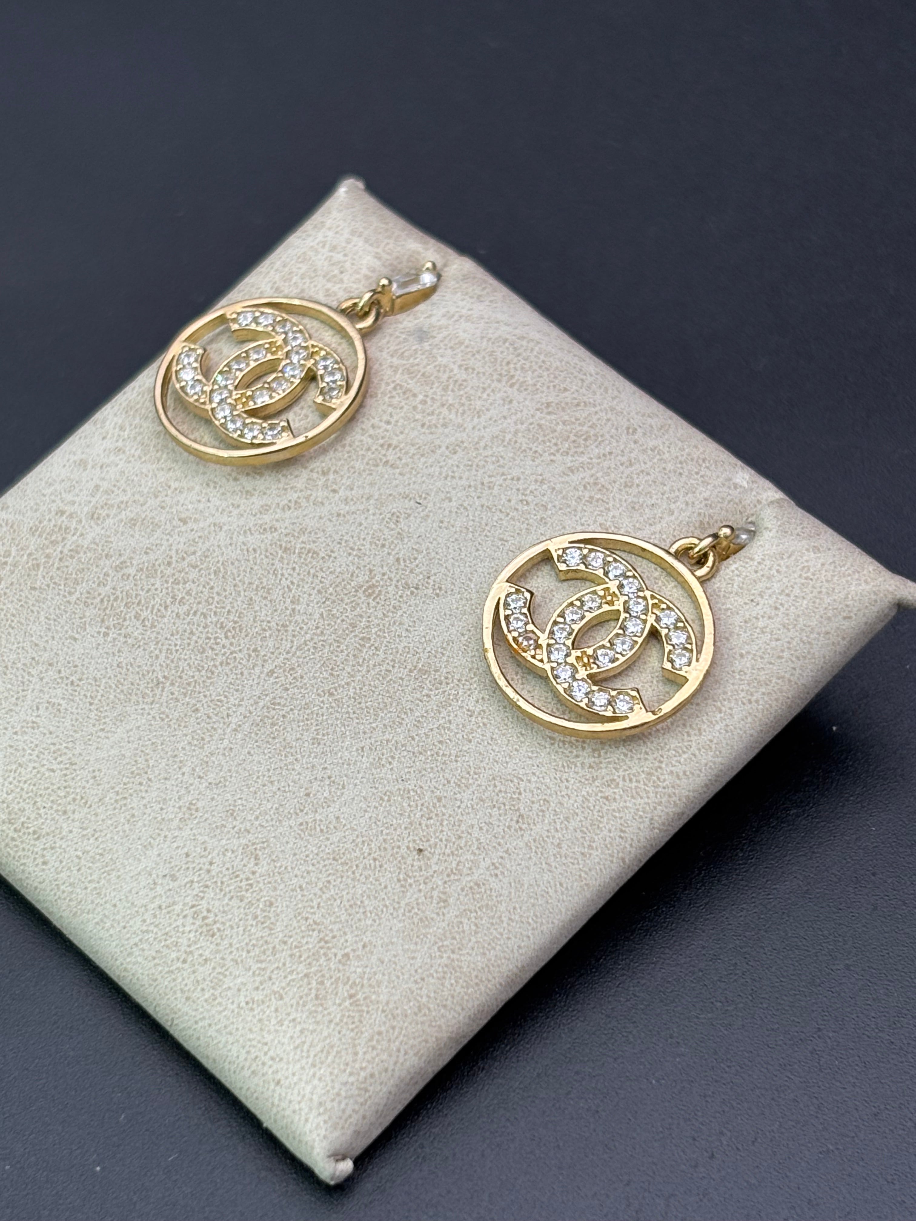 14k Solid Gold Earrings Chanel