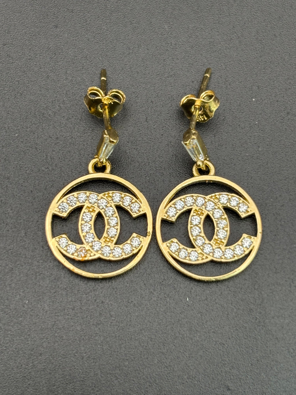 14k Solid Gold Earrings Chanel
