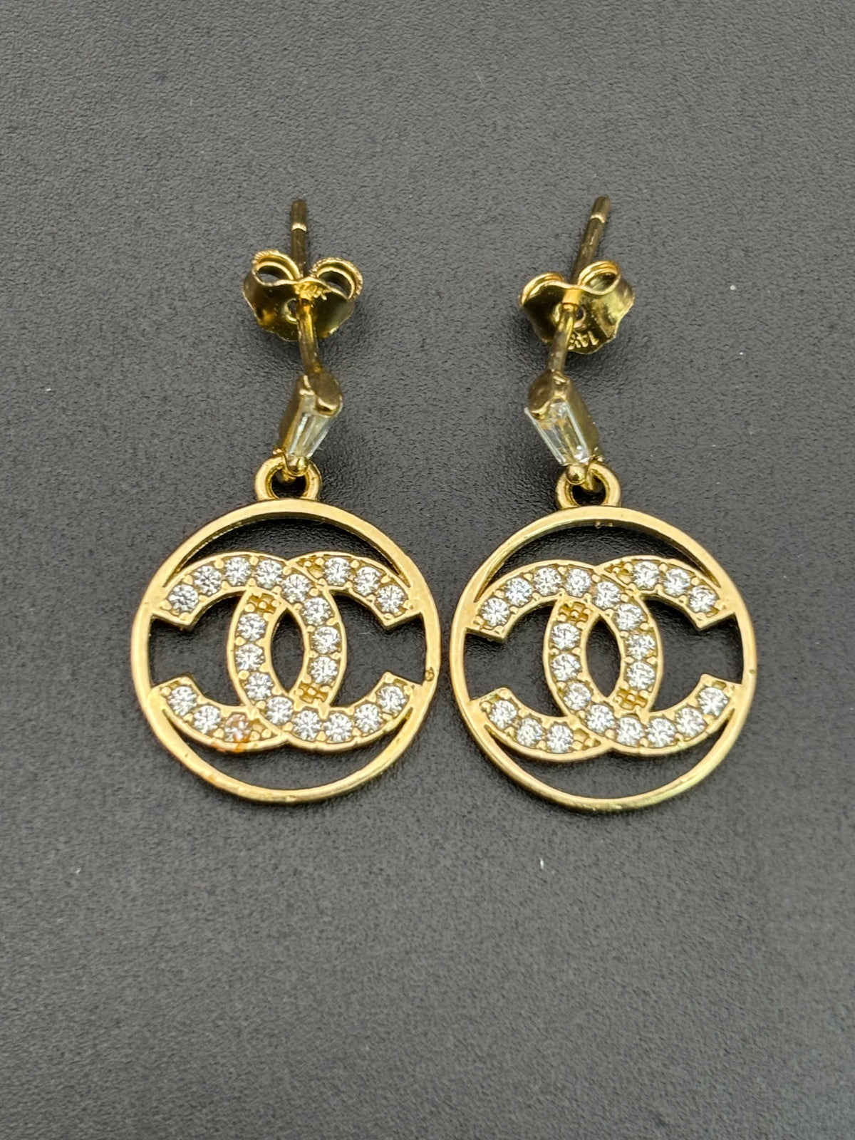 14k Solid Gold Earrings Chanel