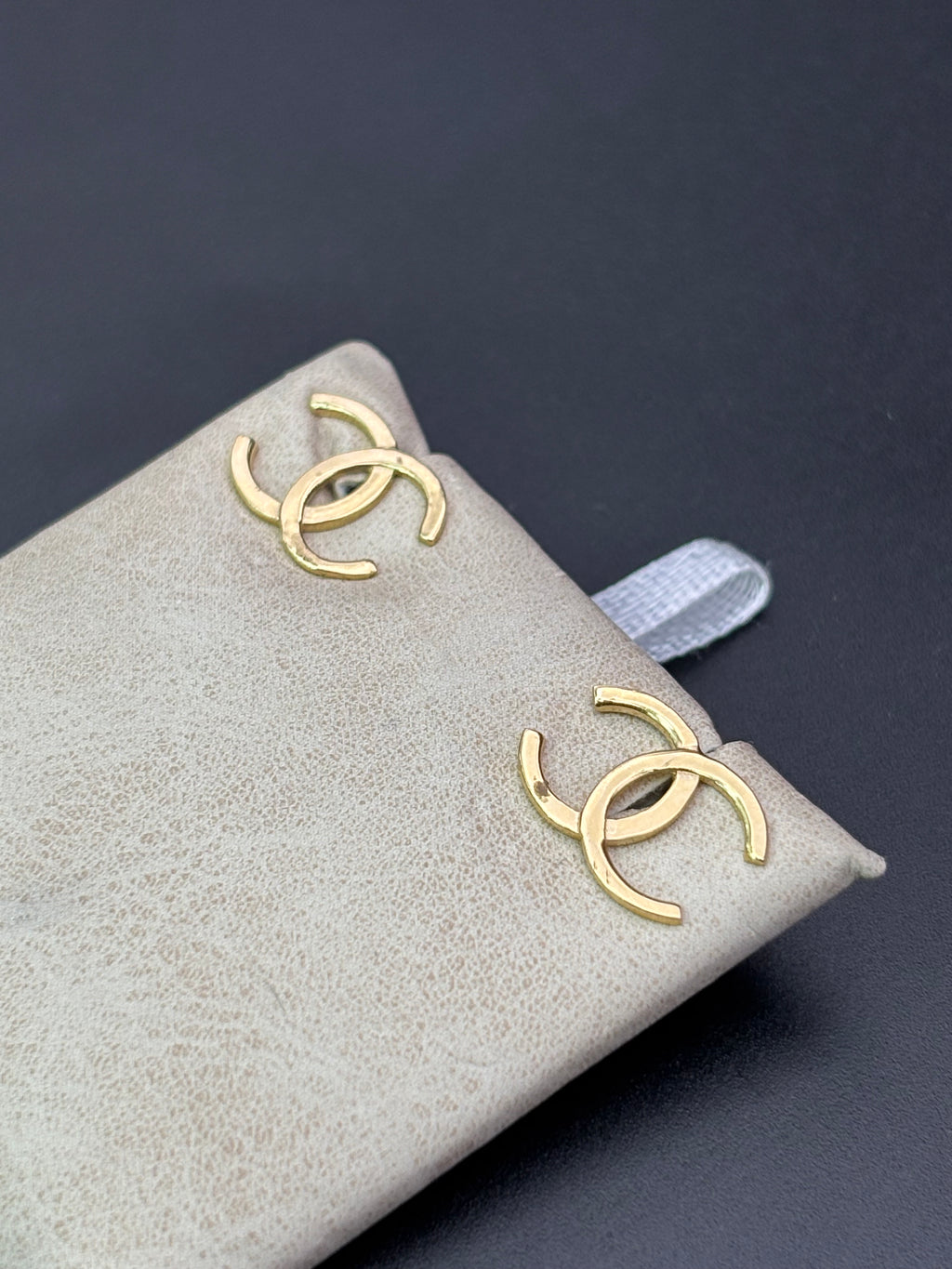 14k Solid Gold Earrings Chanel