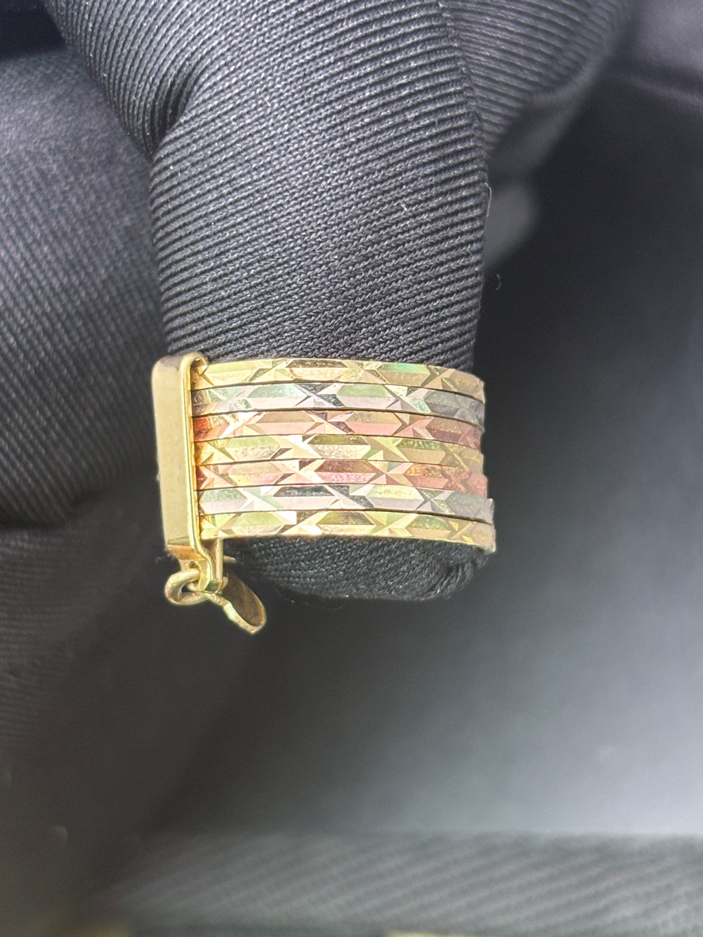 14k Solid Gold Ring Semanario Style with Heart Pendant