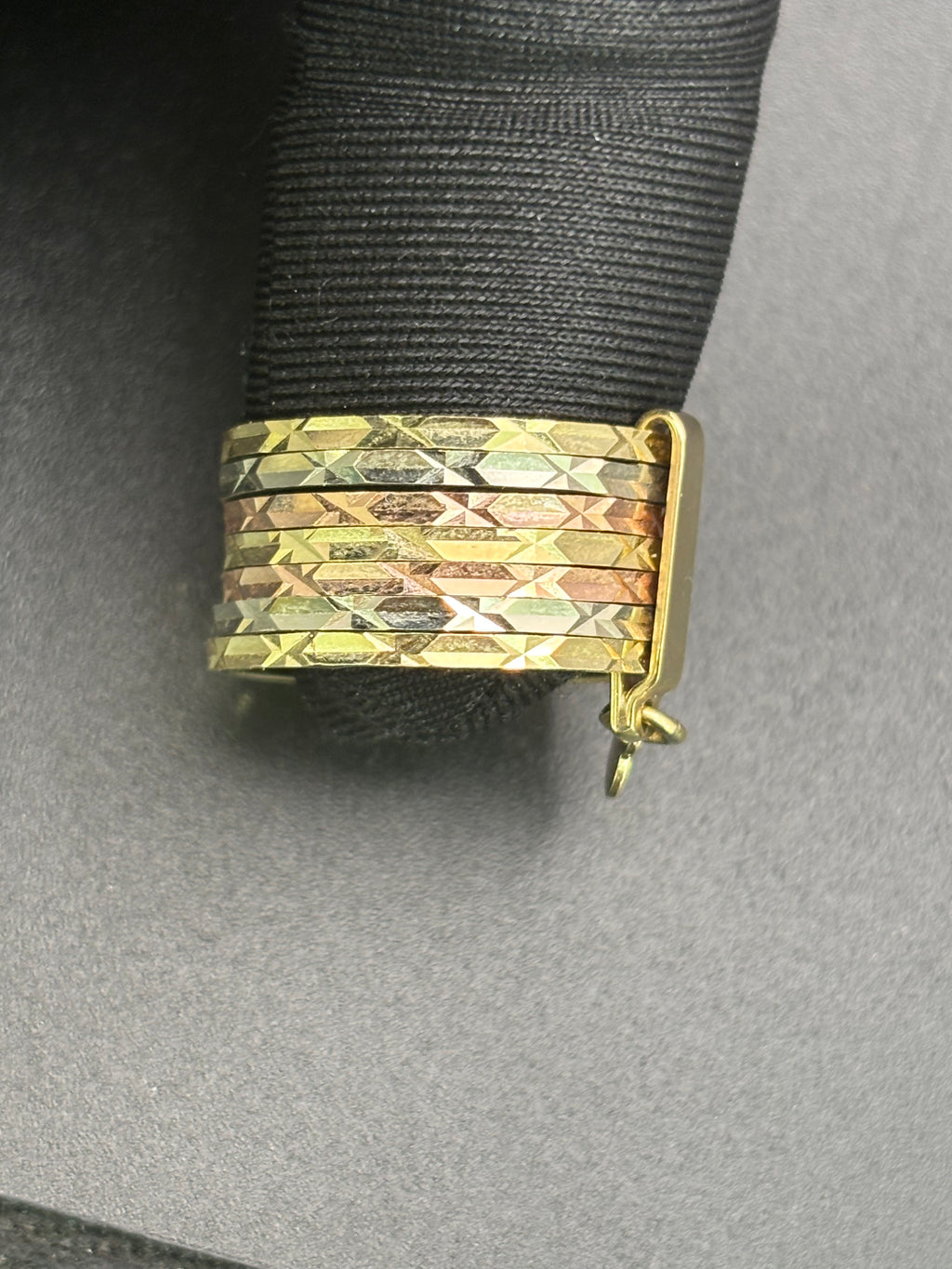 14k Solid Gold Ring Semanario Style with Heart Pendant