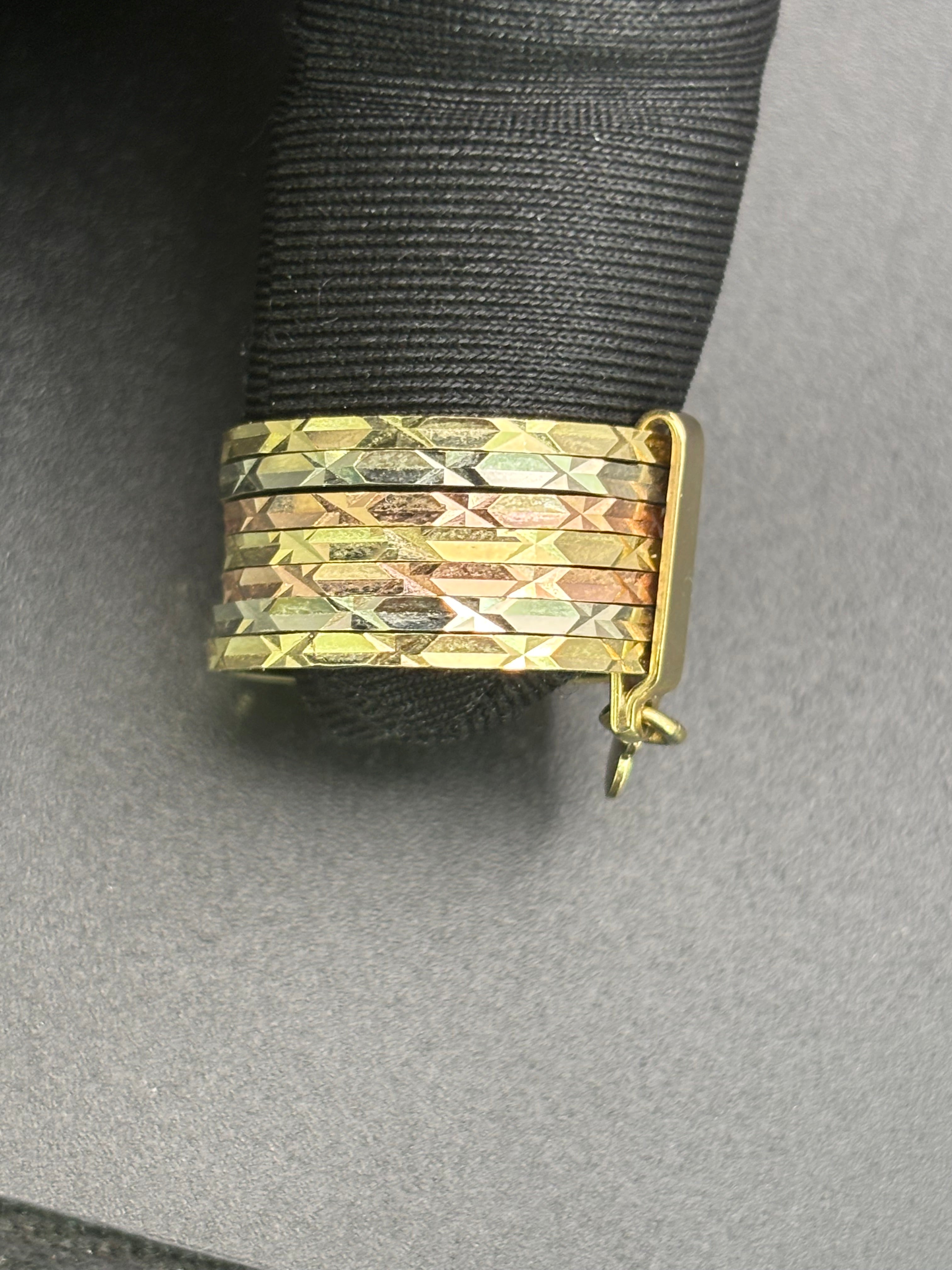 14k Solid Gold Ring Semanario Style with Heart Pendant