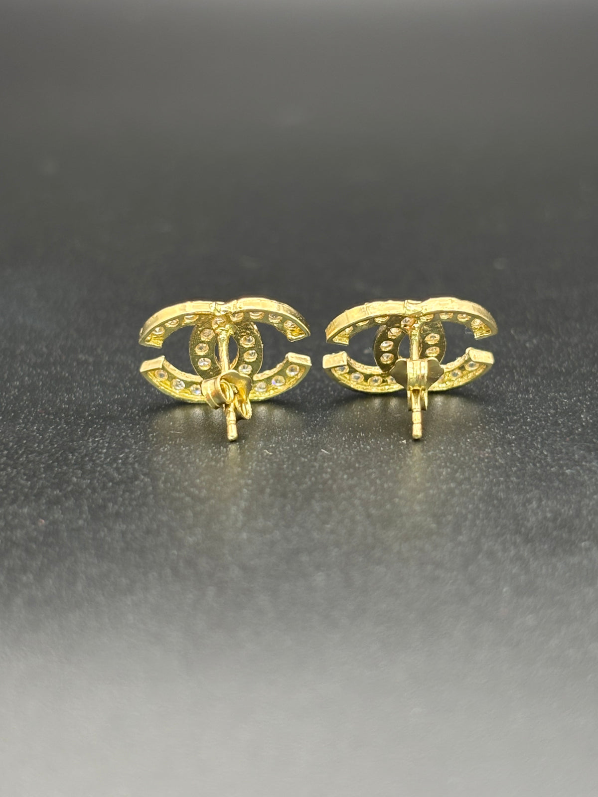 14k Solid Gold Earrings Chanel