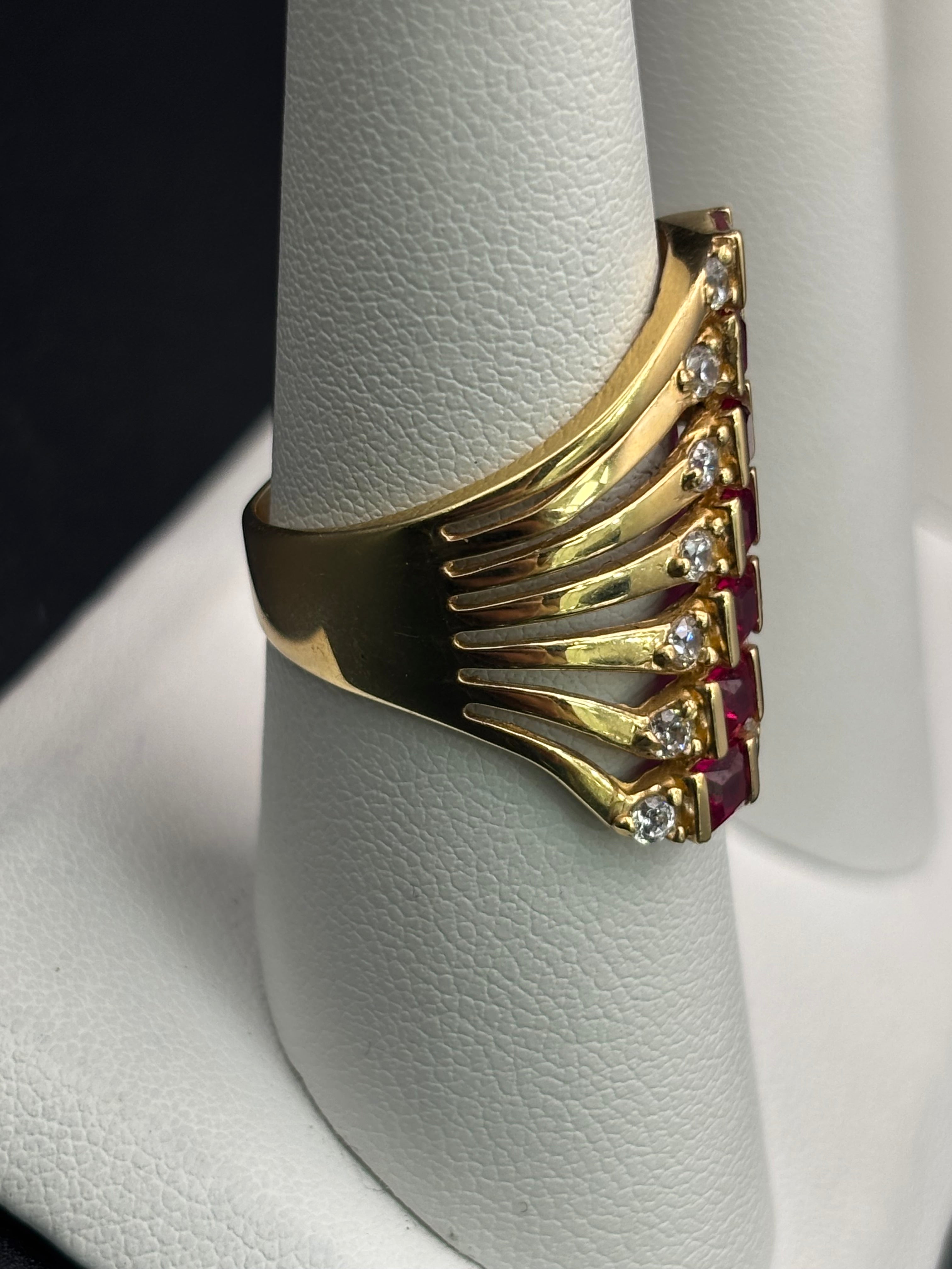 14k Solid Gold Ring Semanario Style