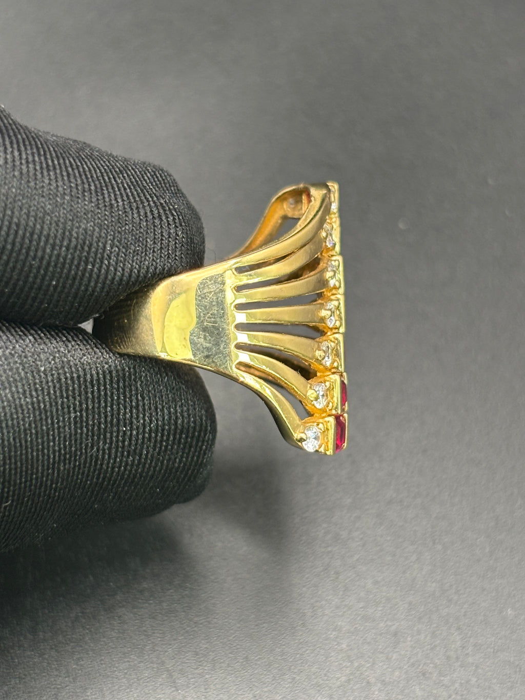 14k Solid Gold Ring Semanario Style