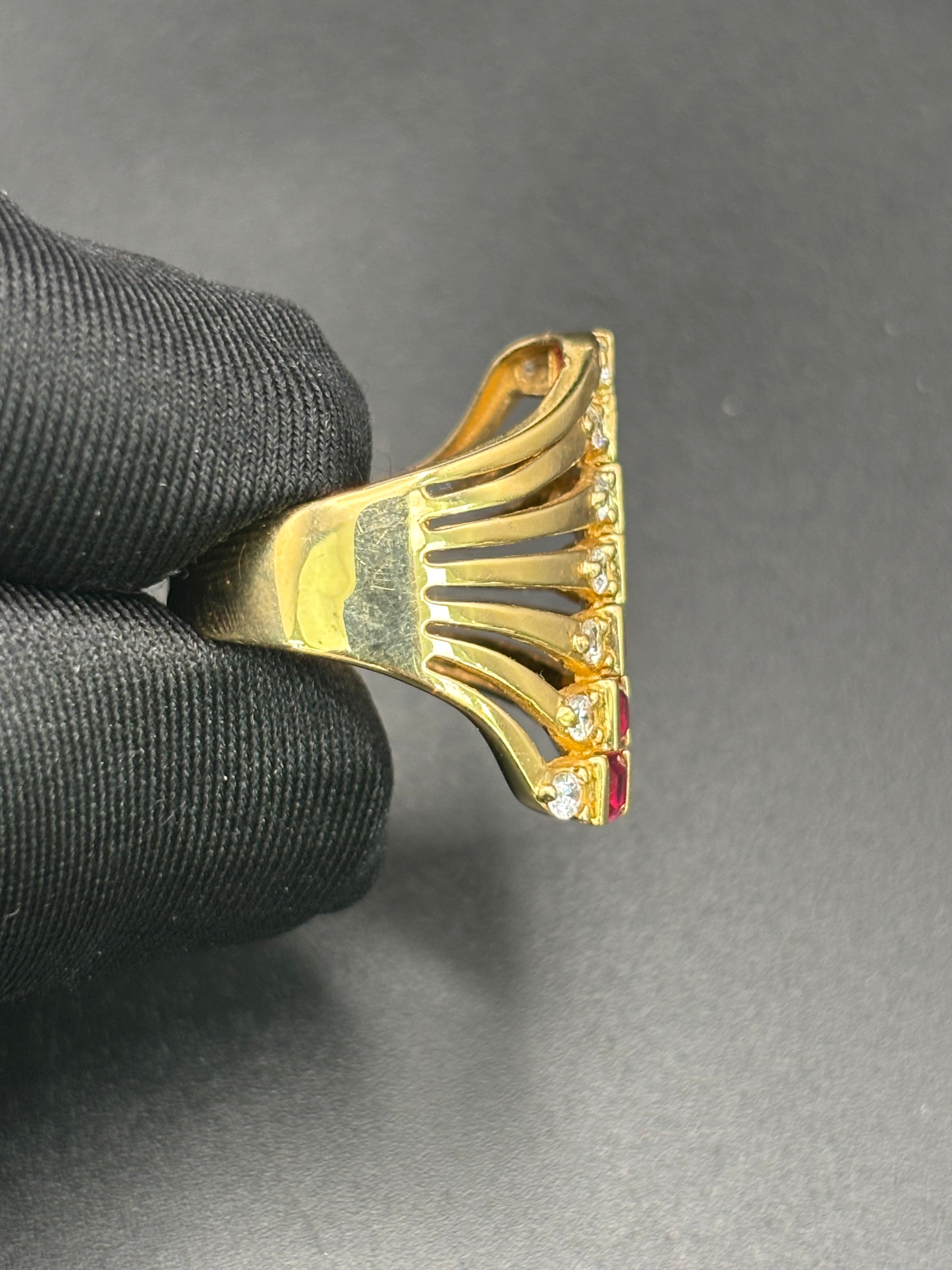 14k Solid Gold Ring Semanario Style