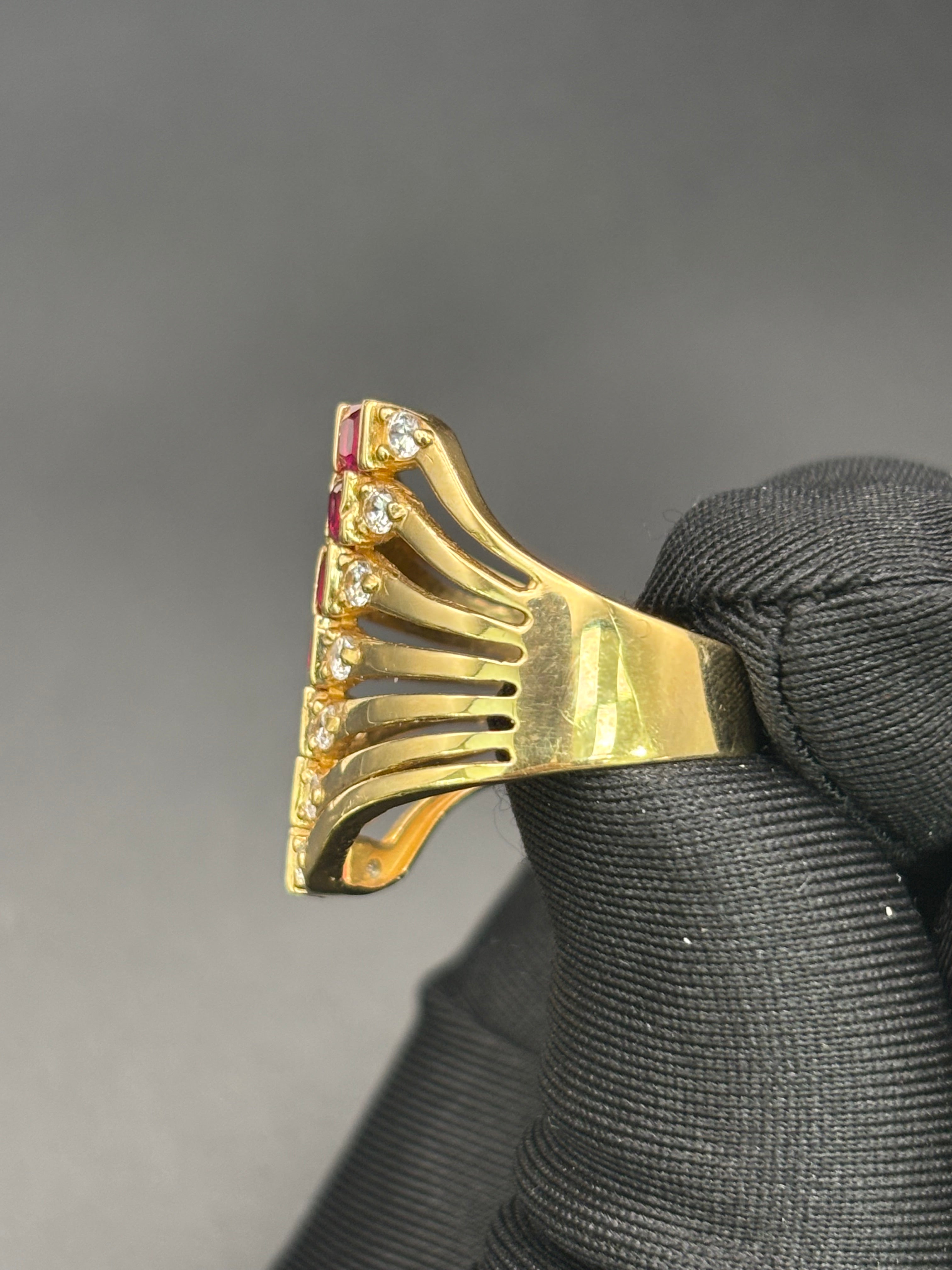 14k Solid Gold Ring Semanario Style