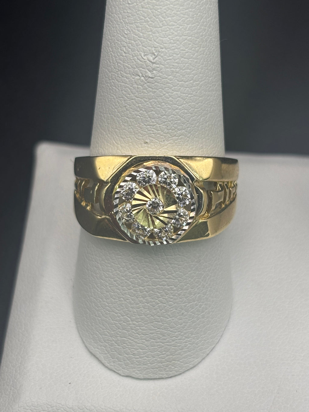 14k Solid Gold Ring Spiral