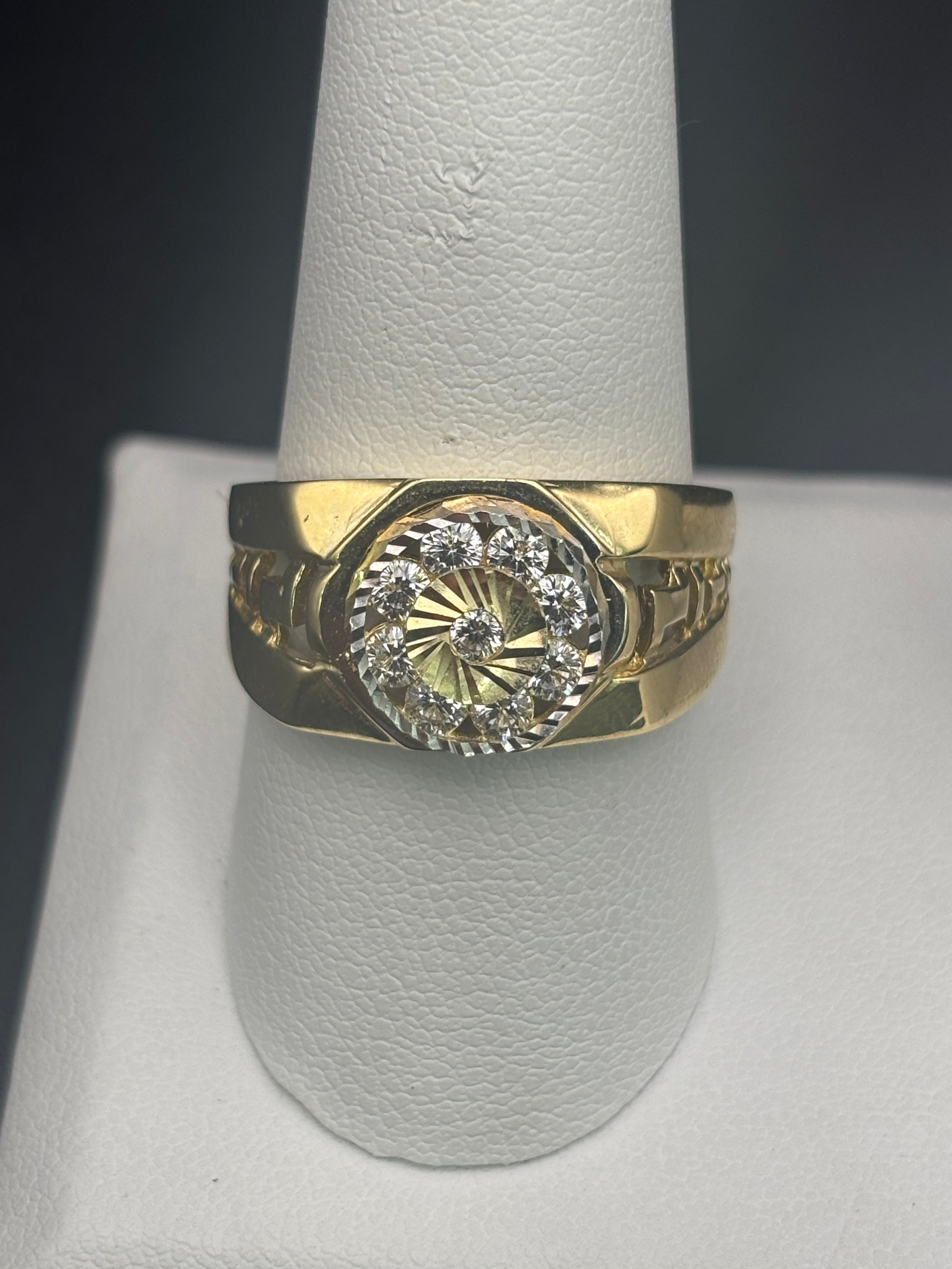 14k Solid Gold Ring Spiral