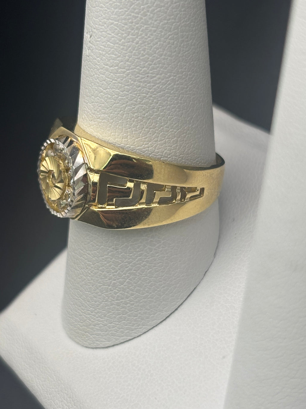 14k Solid Gold Ring Spiral