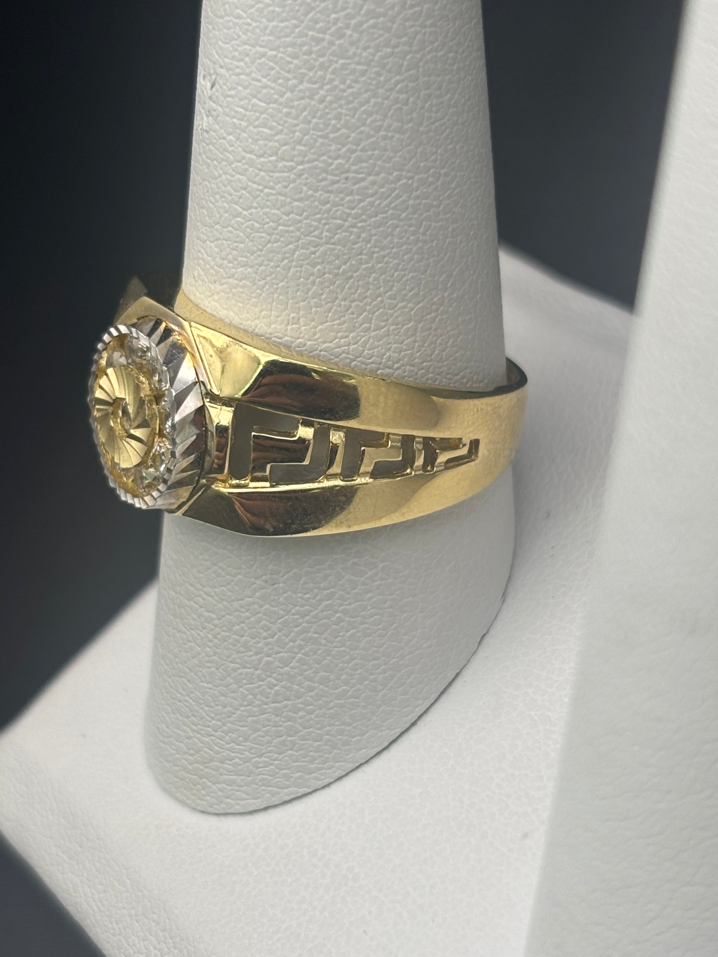 14k Solid Gold Ring Spiral