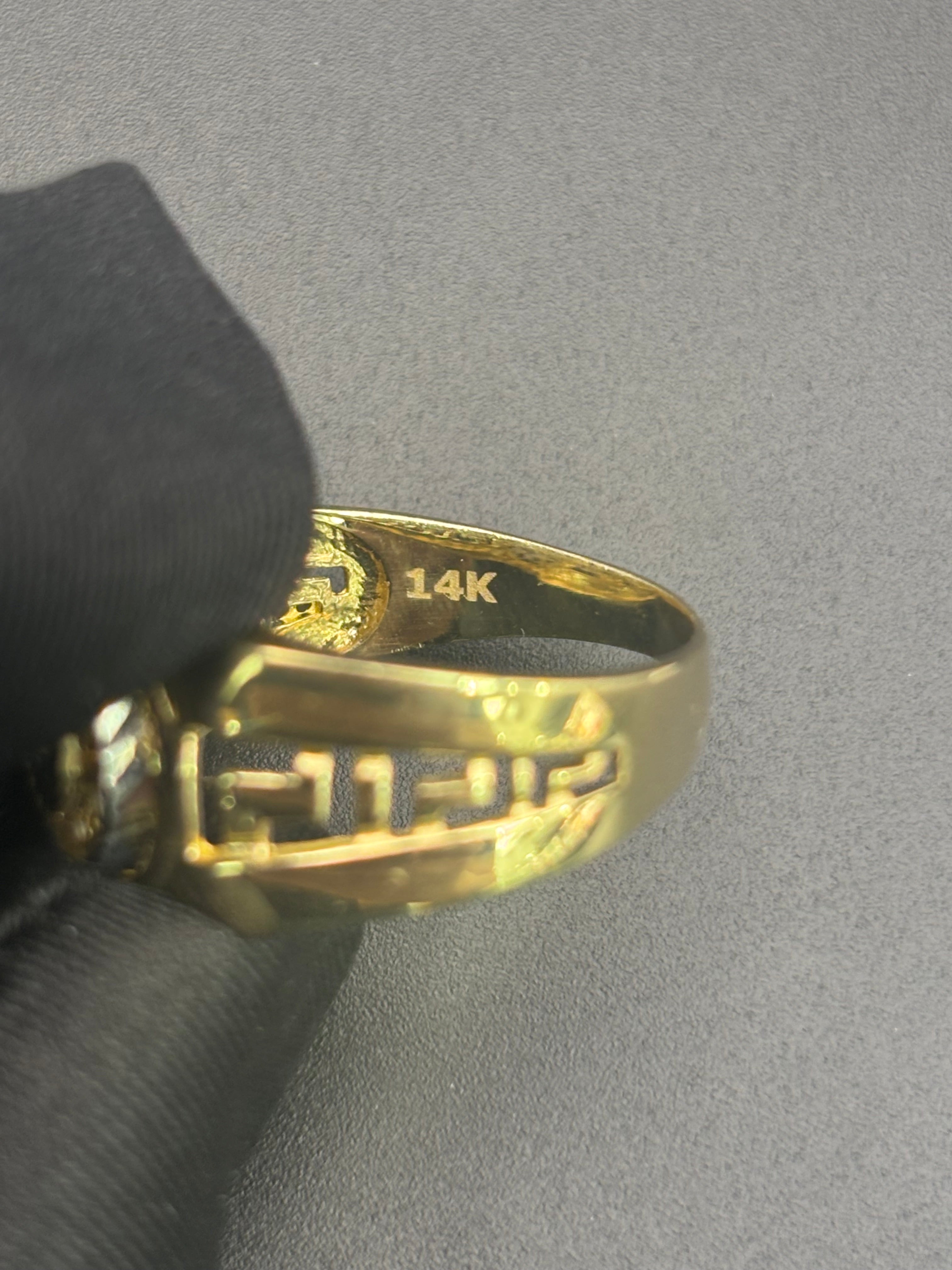 14k Solid Gold Ring Spiral