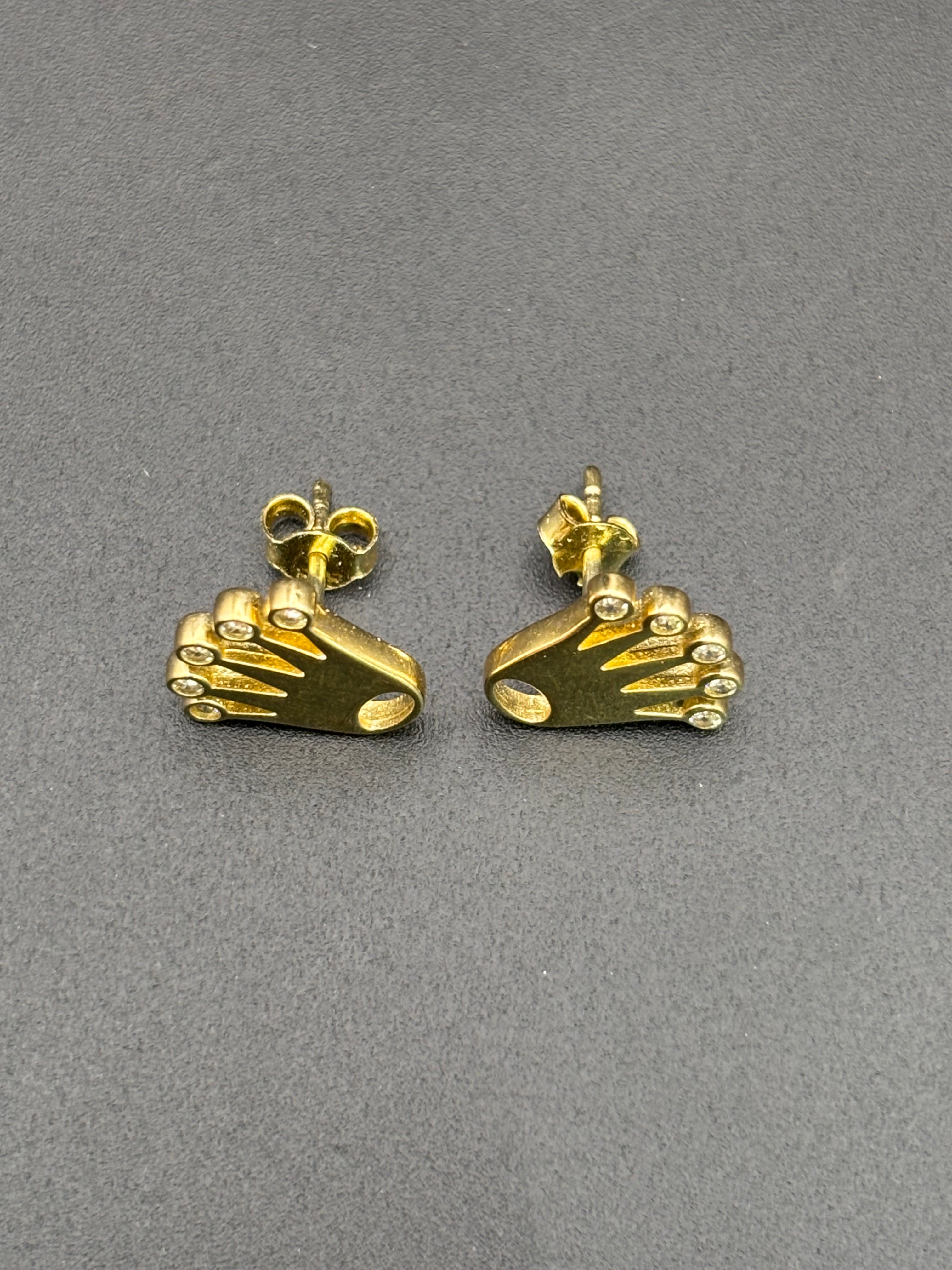 14k Solid Gold Earrings Rolex