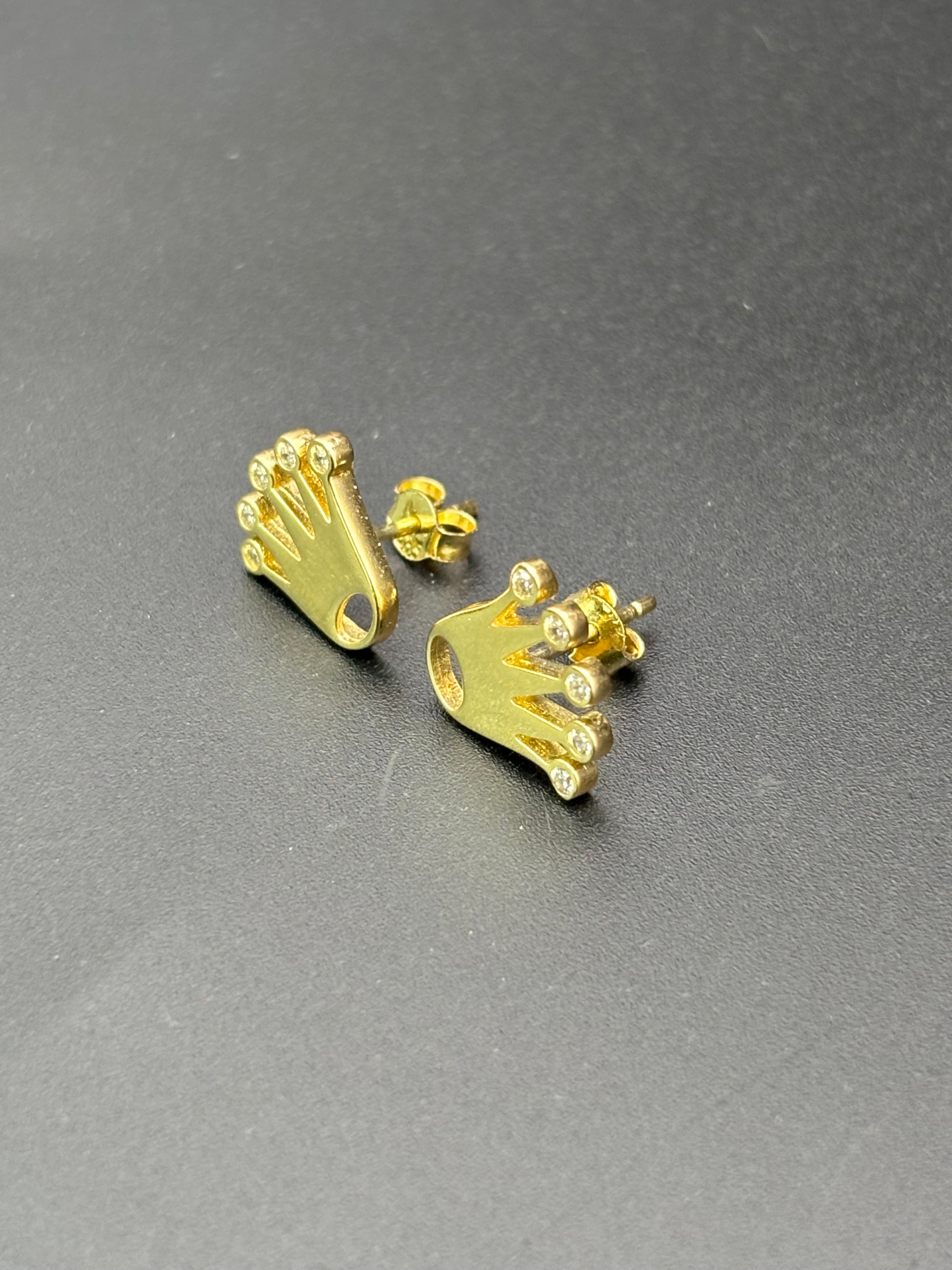14k Solid Gold Earrings Rolex