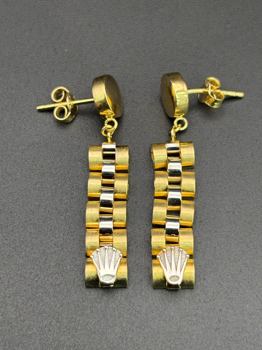 14k Solid Gold Earrings Rolex