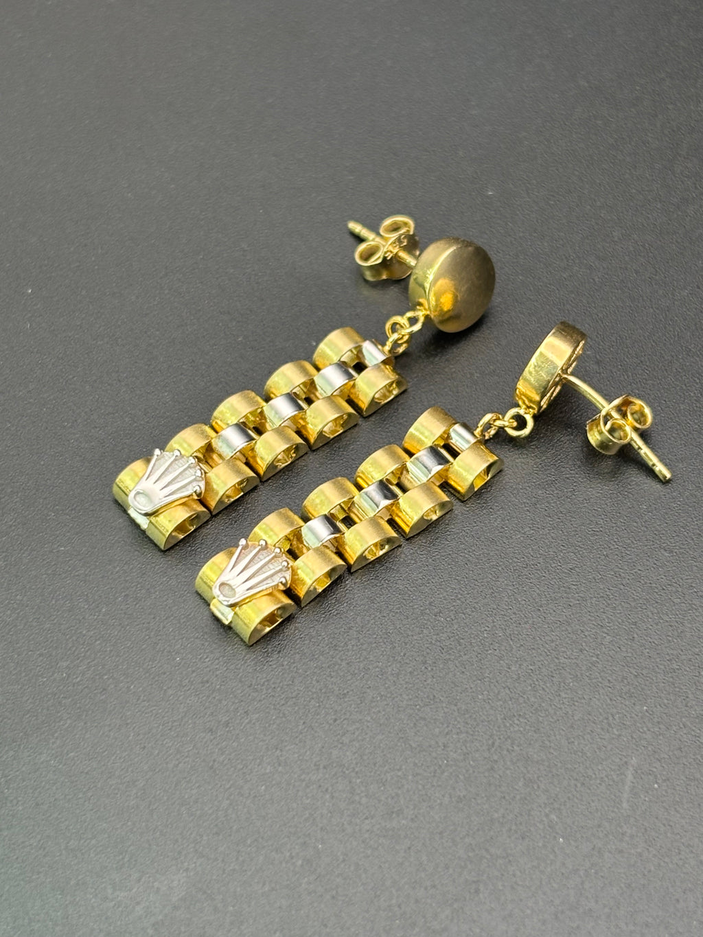 14k Solid Gold Earrings Rolex