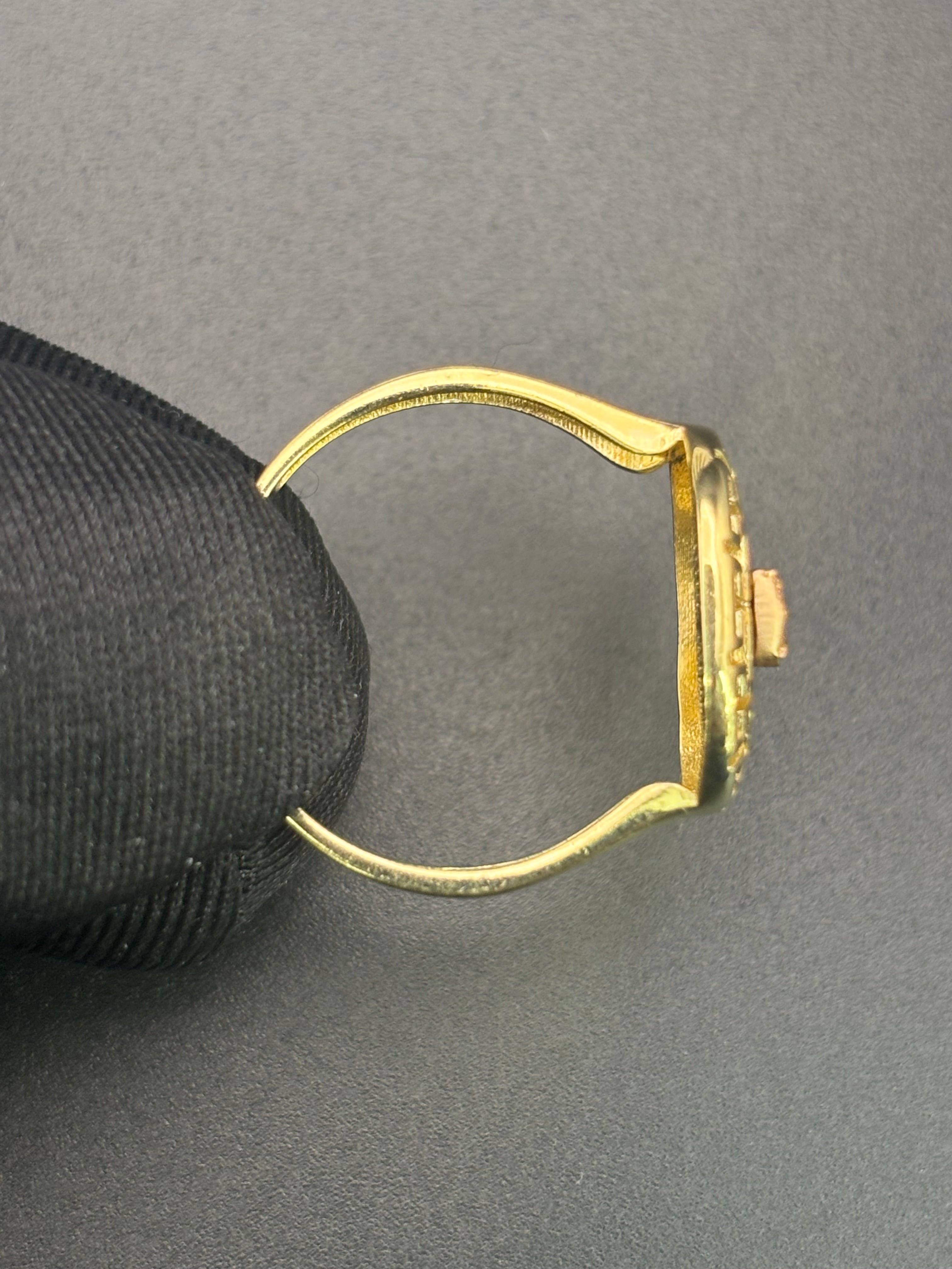 14k Solid Gold Ring Virgin Mary