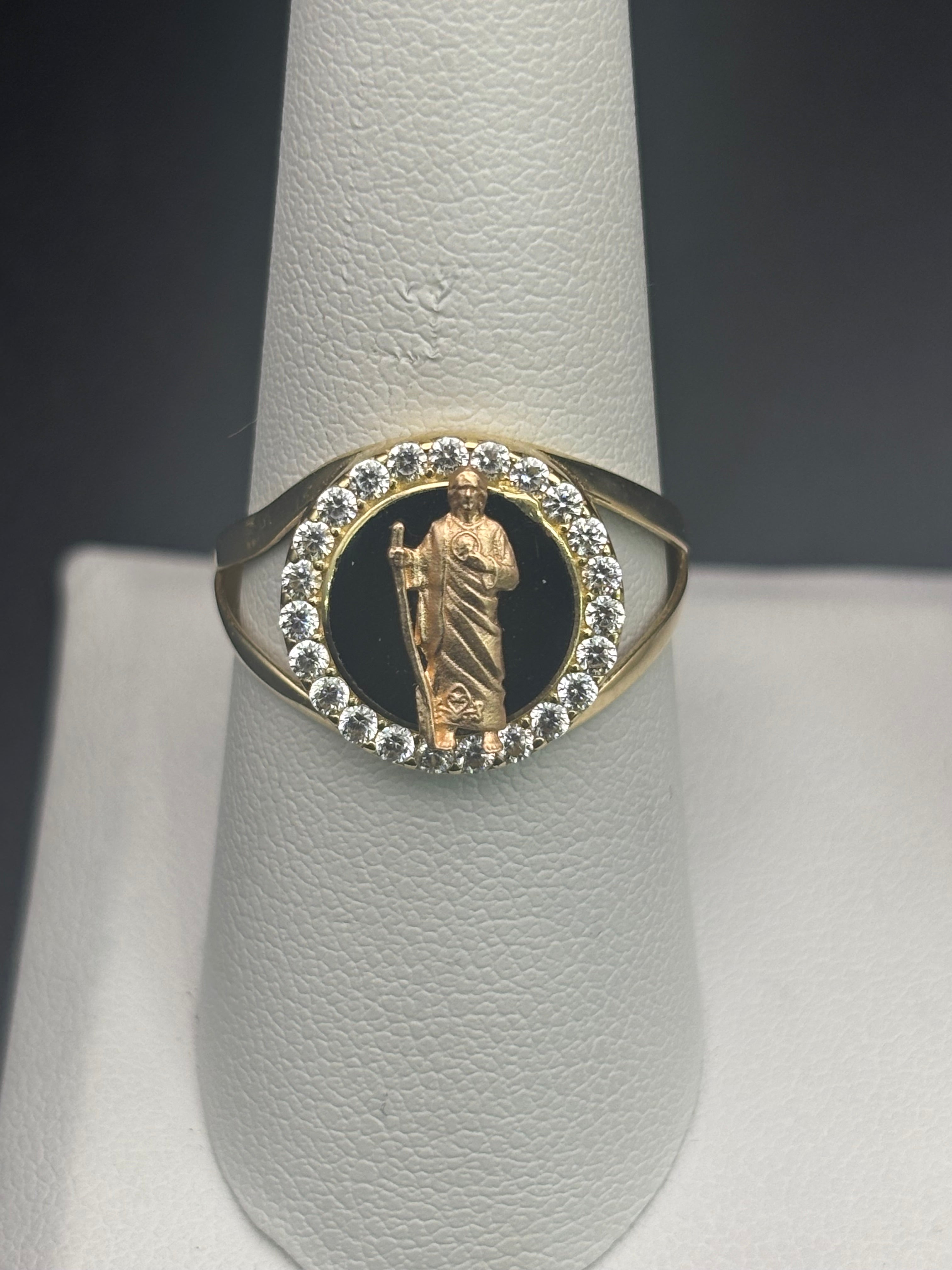 14k Solid Gold Ring San Judas