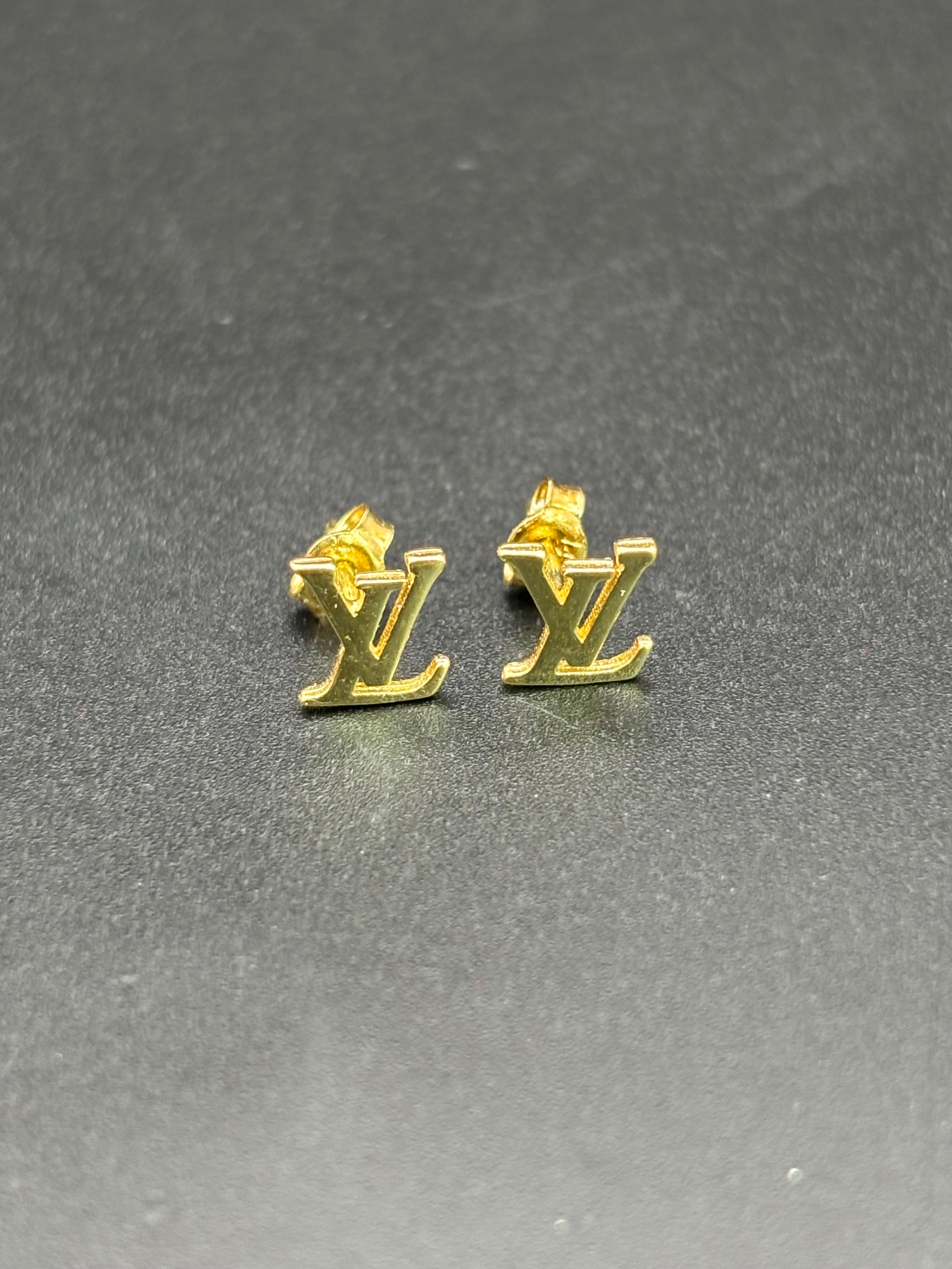 14k Solid Gold Earrings Louis Vuitton