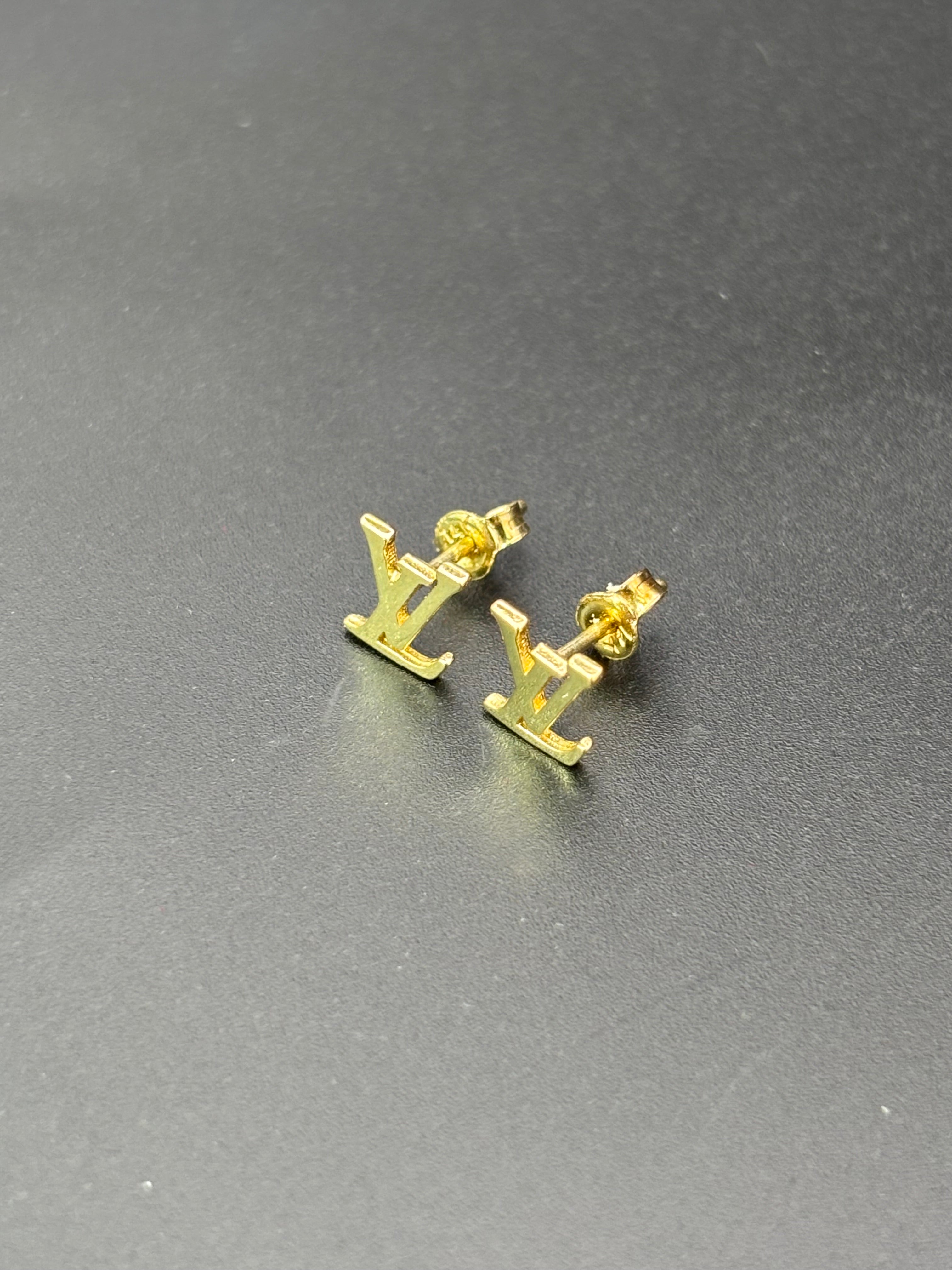 14k Solid Gold Earrings Louis Vuitton