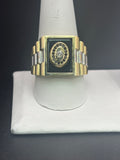 14k Solid Gold Ring Eye Black