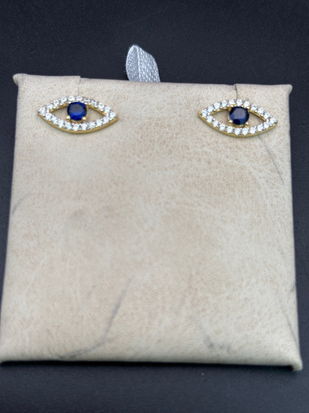 14k Solid Gold Earrings Eye
