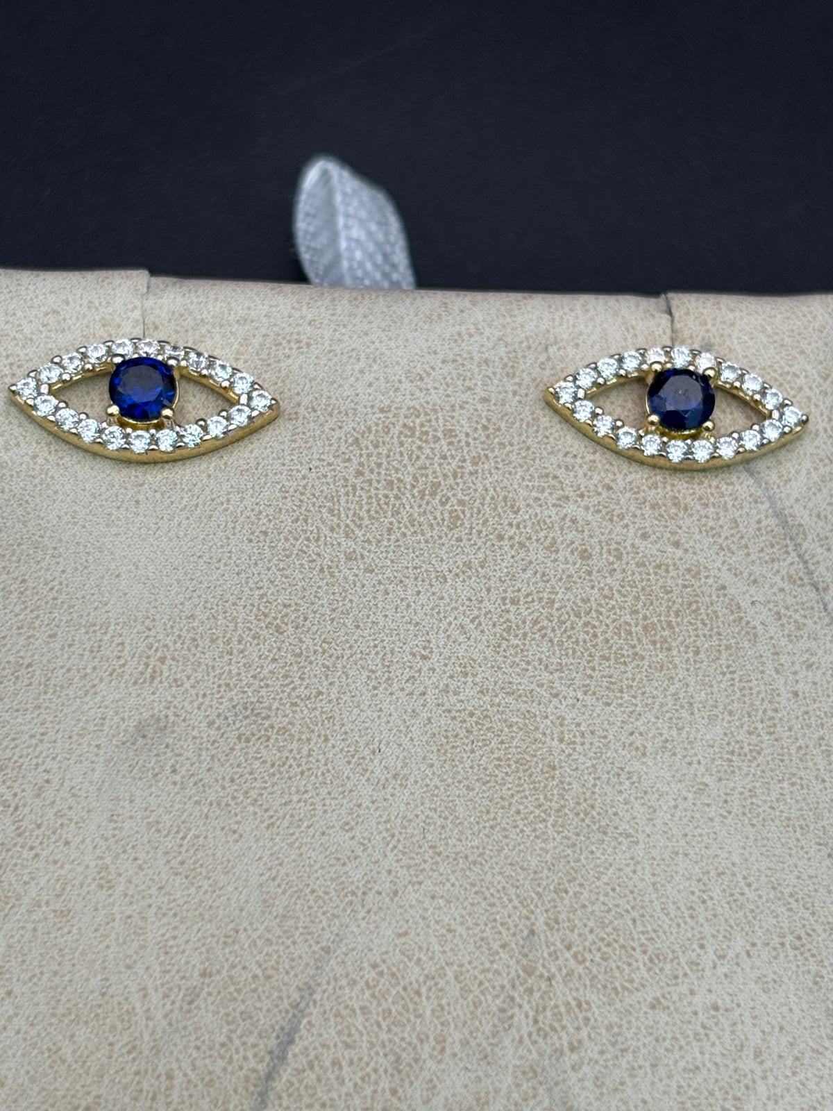 14k Solid Gold Earrings Eye