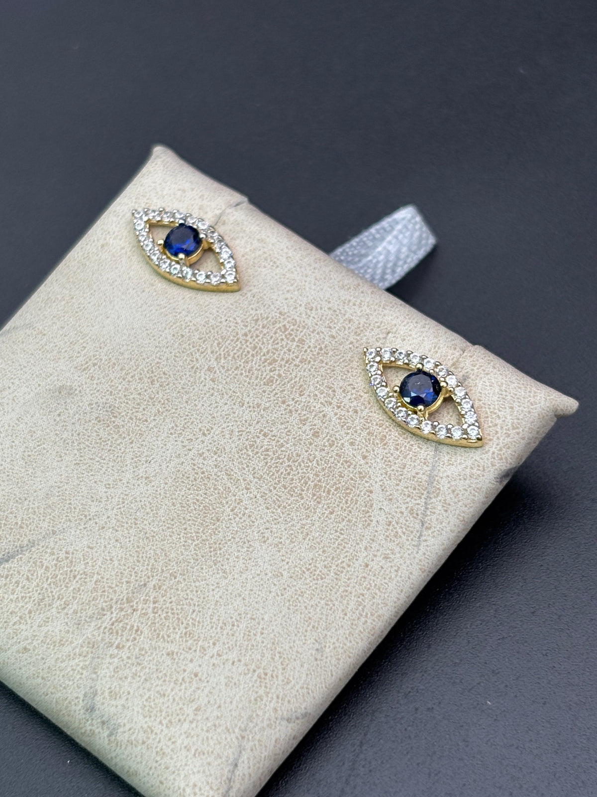 14k Solid Gold Earrings Eye