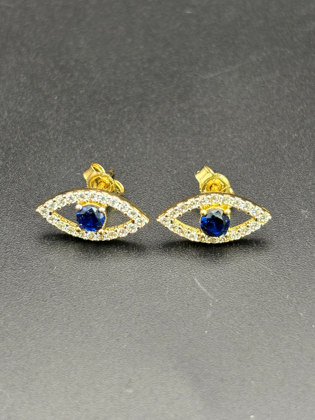 14k Solid Gold Earrings Eye