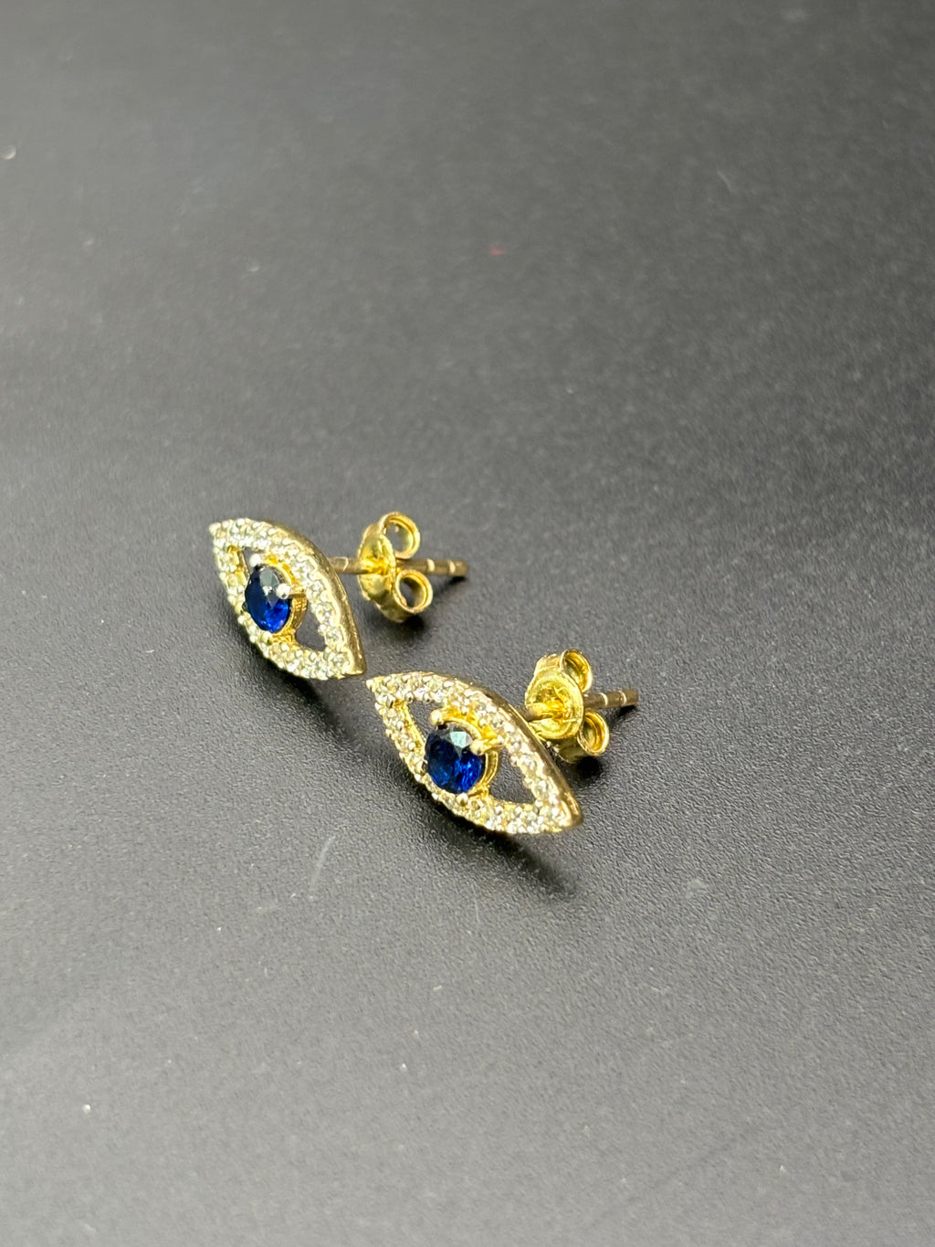 14k Solid Gold Earrings Eye
