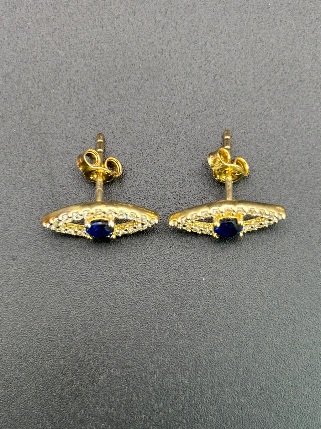 14k Solid Gold Earrings Eye