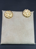 14k Solid Gold Nugget Earrings