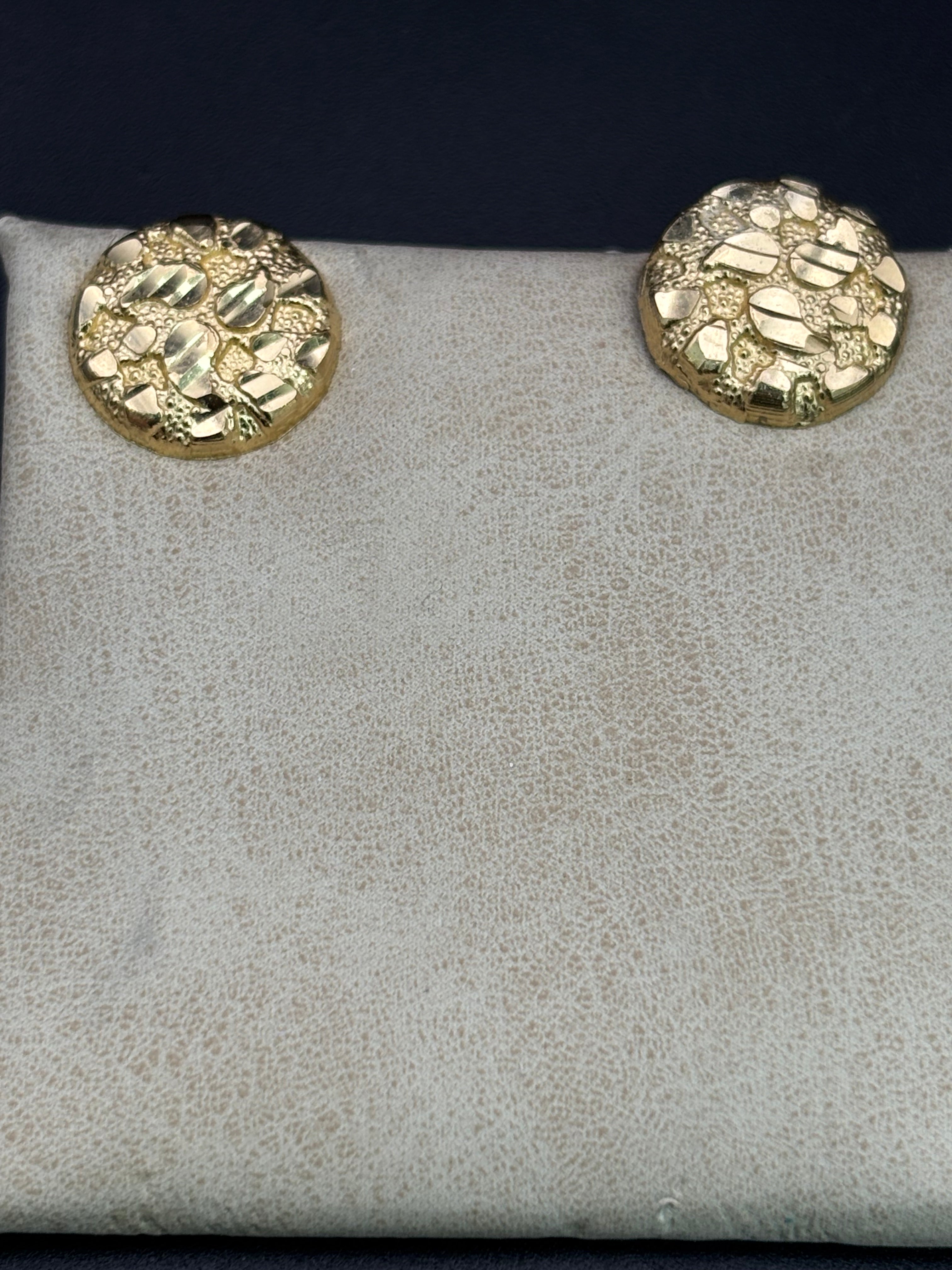 14k Solid Gold Nugget Earrings