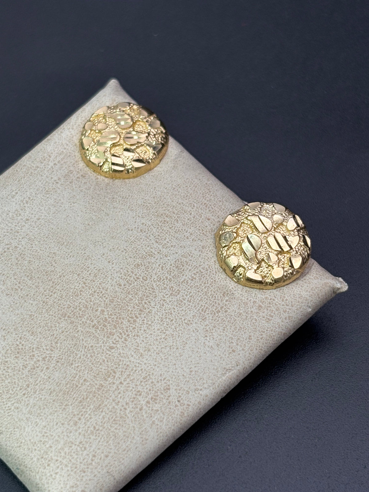 14k Solid Gold Nugget Earrings