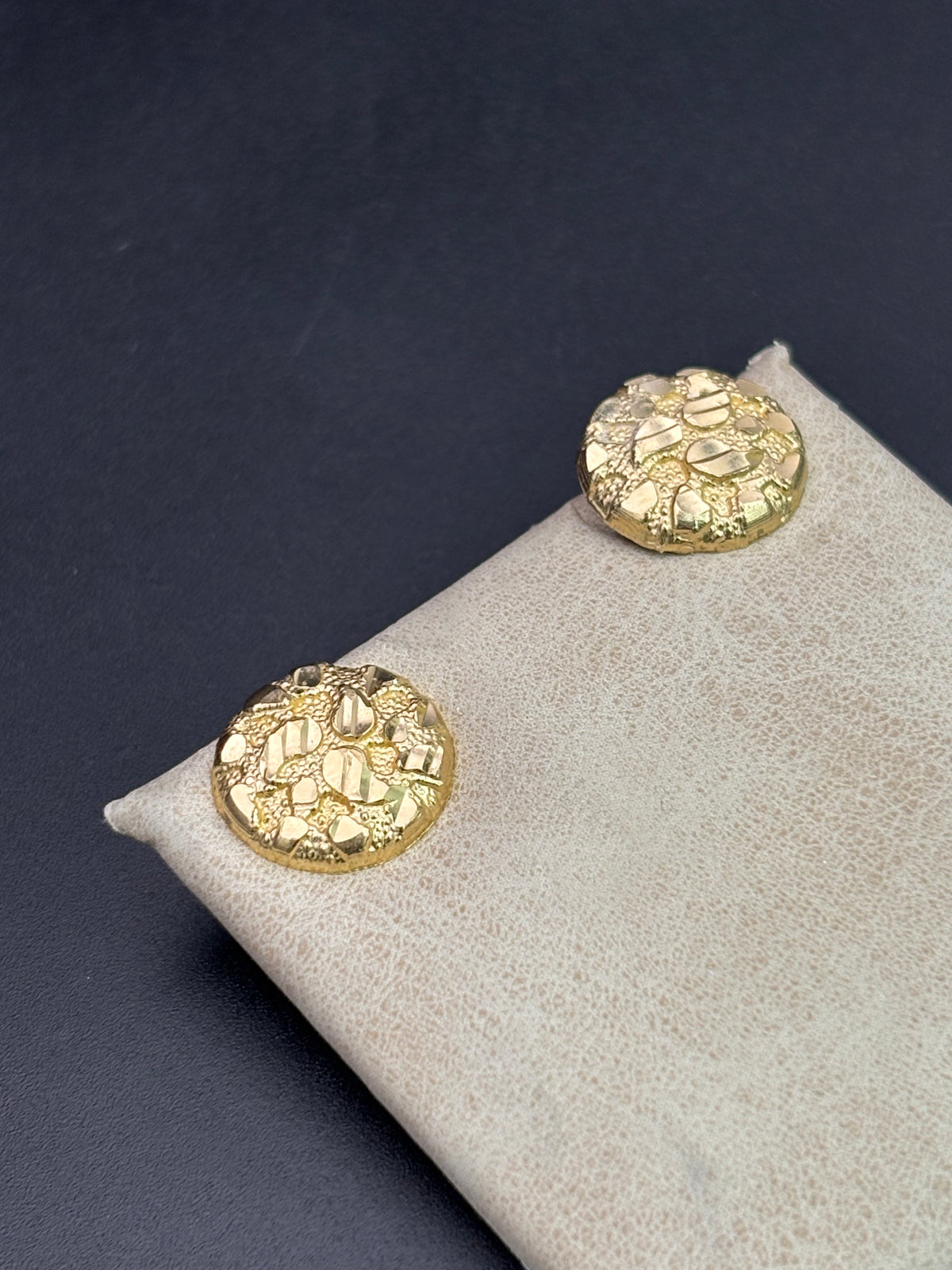 14k Solid Gold Nugget Earrings