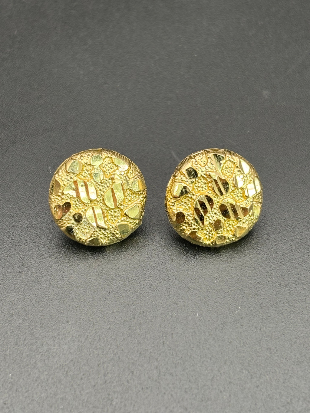 14k Solid Gold Nugget Earrings