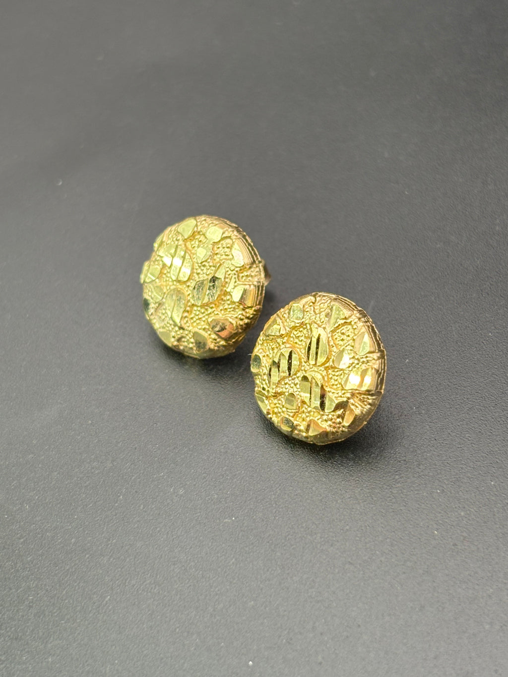 14k Solid Gold Nugget Earrings