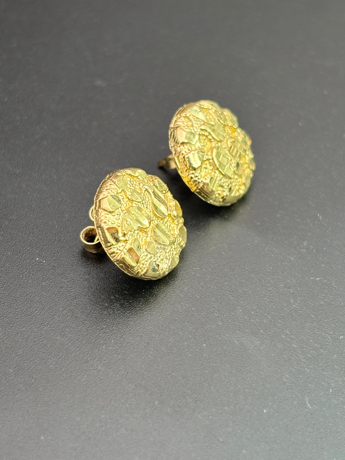 14k Solid Gold Nugget Earrings