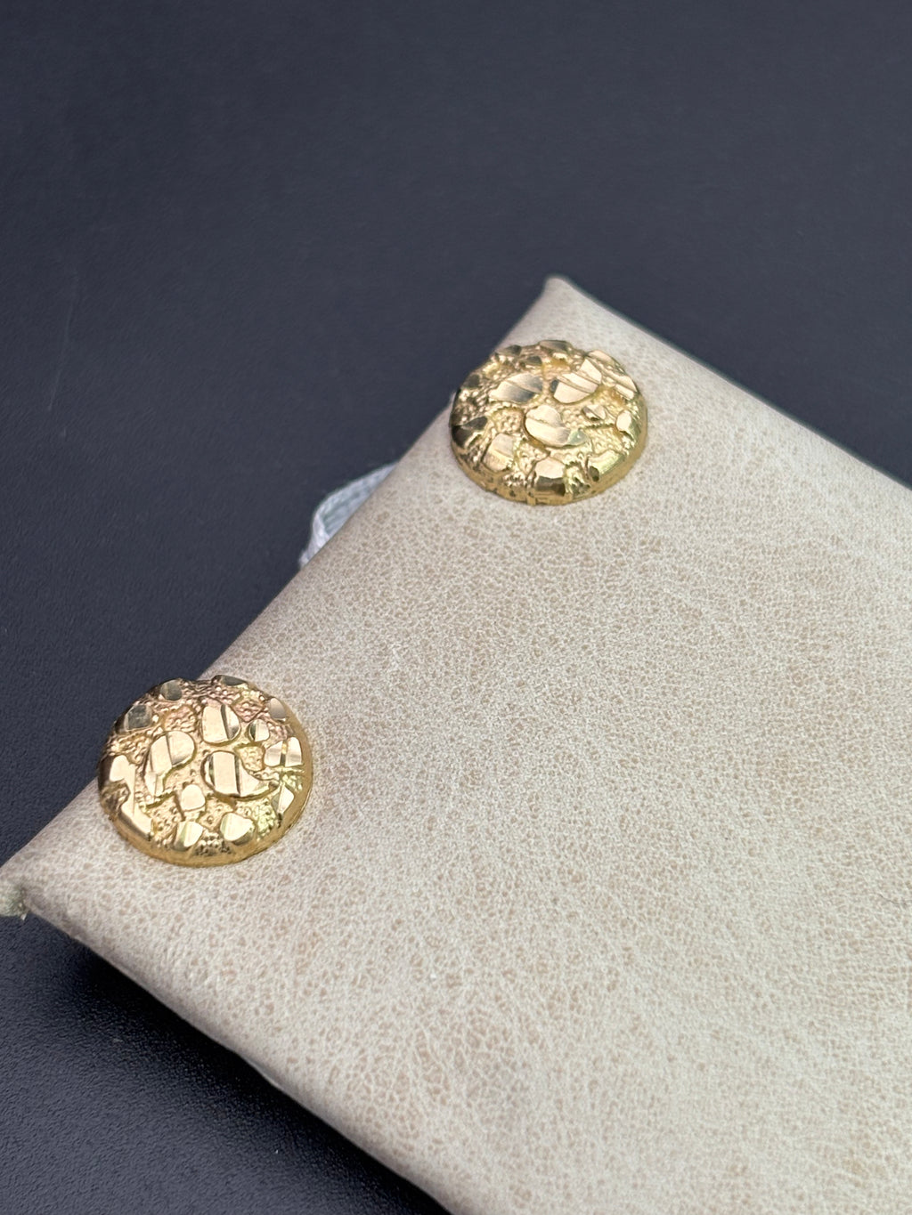 14k Solid Gold Nugget Earrings