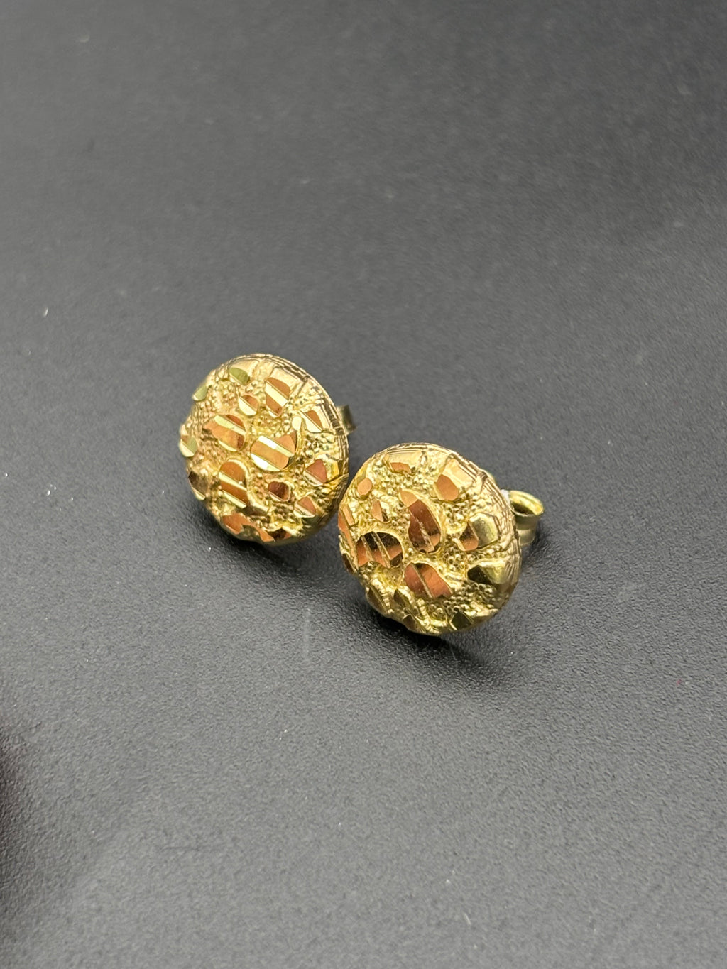 14k Solid Gold Nugget Earrings