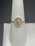 14k Solid Gold Ring Virgin Mary