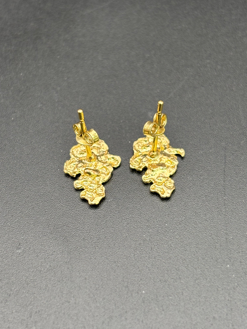 14k Solid Gold Nugget Grapes Earrings