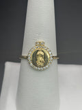 14k Solid Gold Ring Virgin Mary