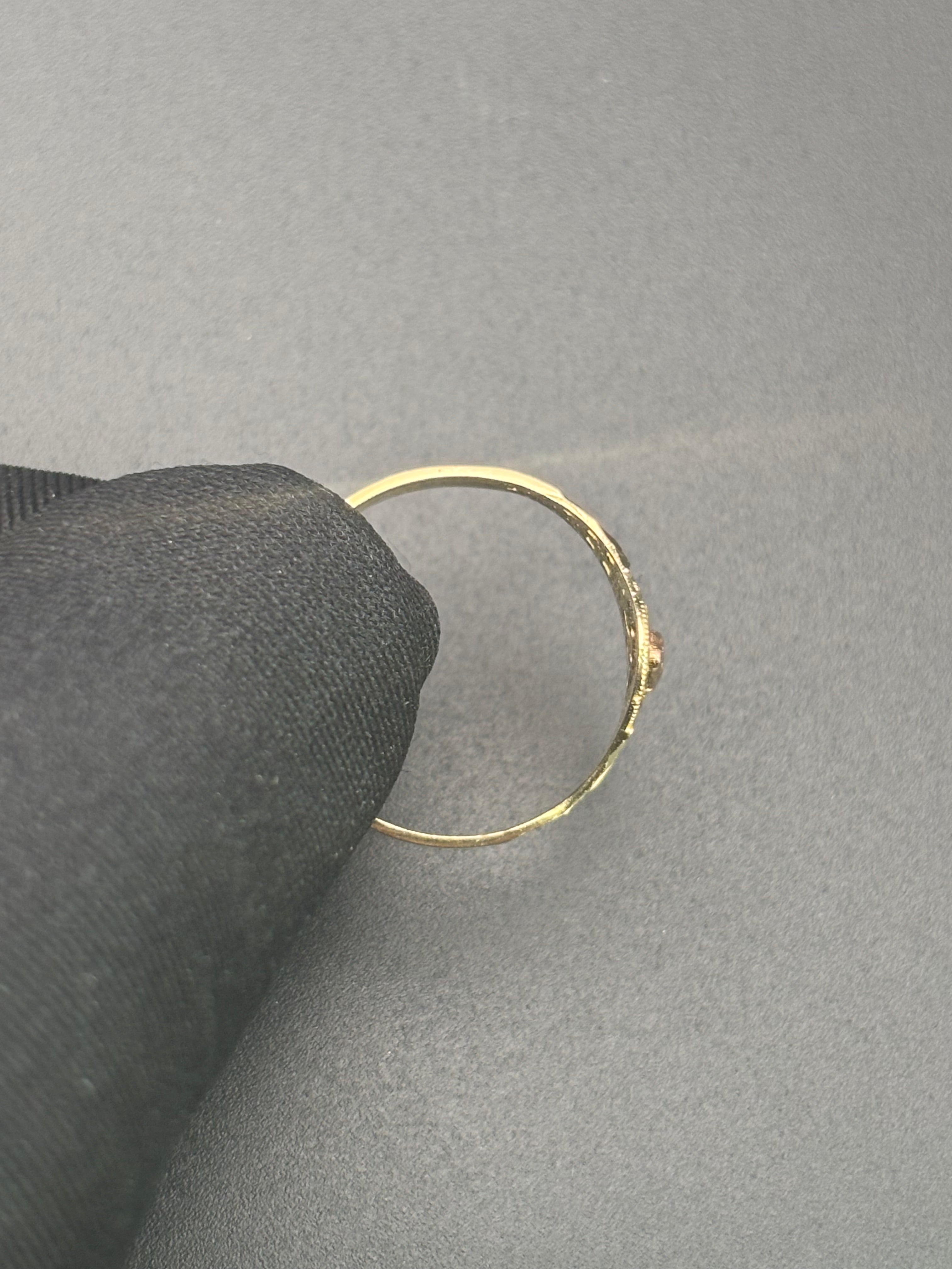 14k Solid Gold Ring Virgin Mary