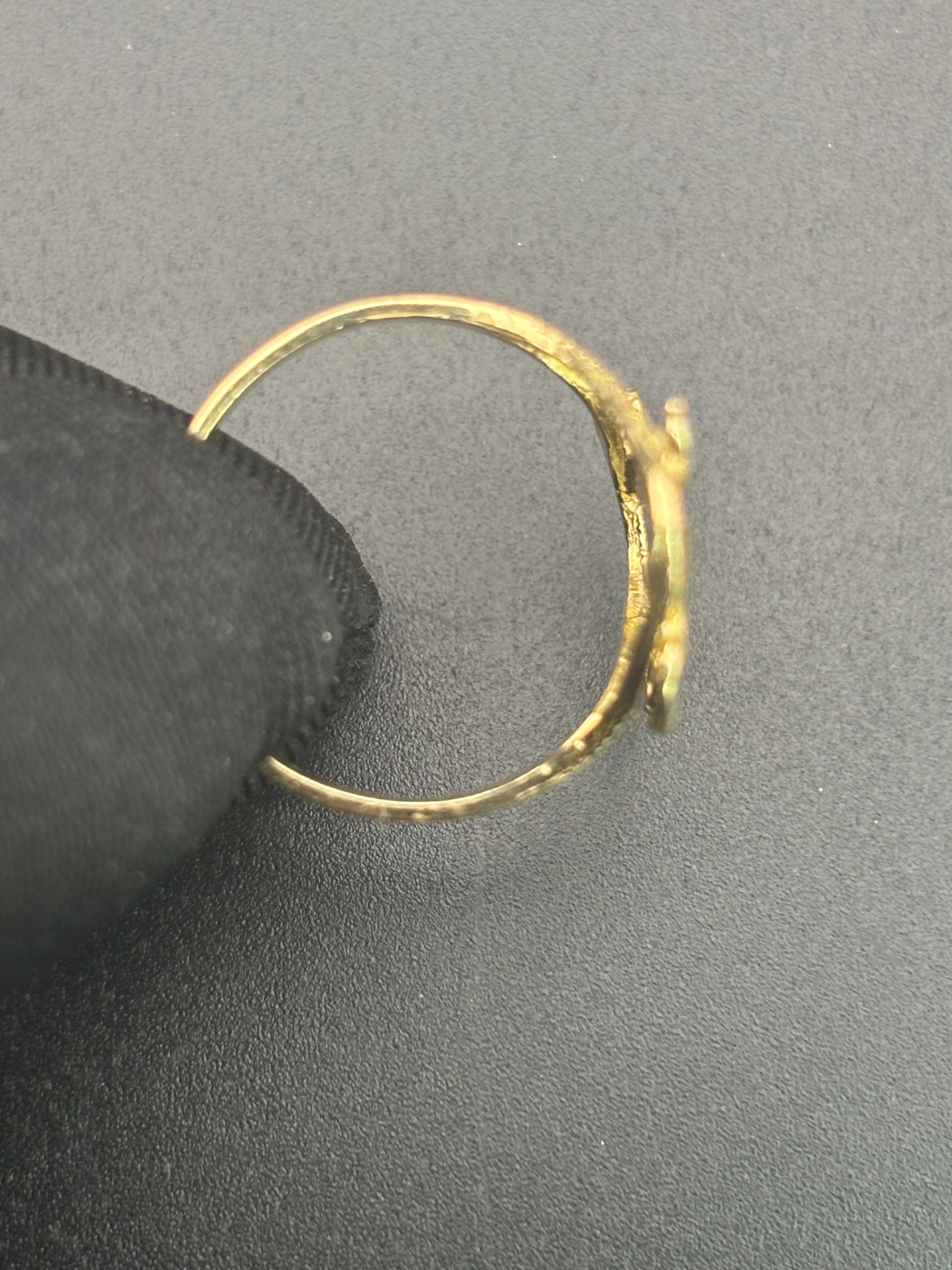 14k Solid Gold Ring K R Letter