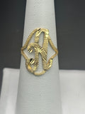 14k Solid Gold Ring H Letter