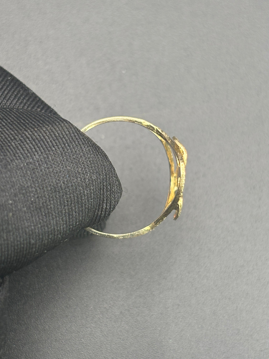14k Solid Gold Ring H Letter